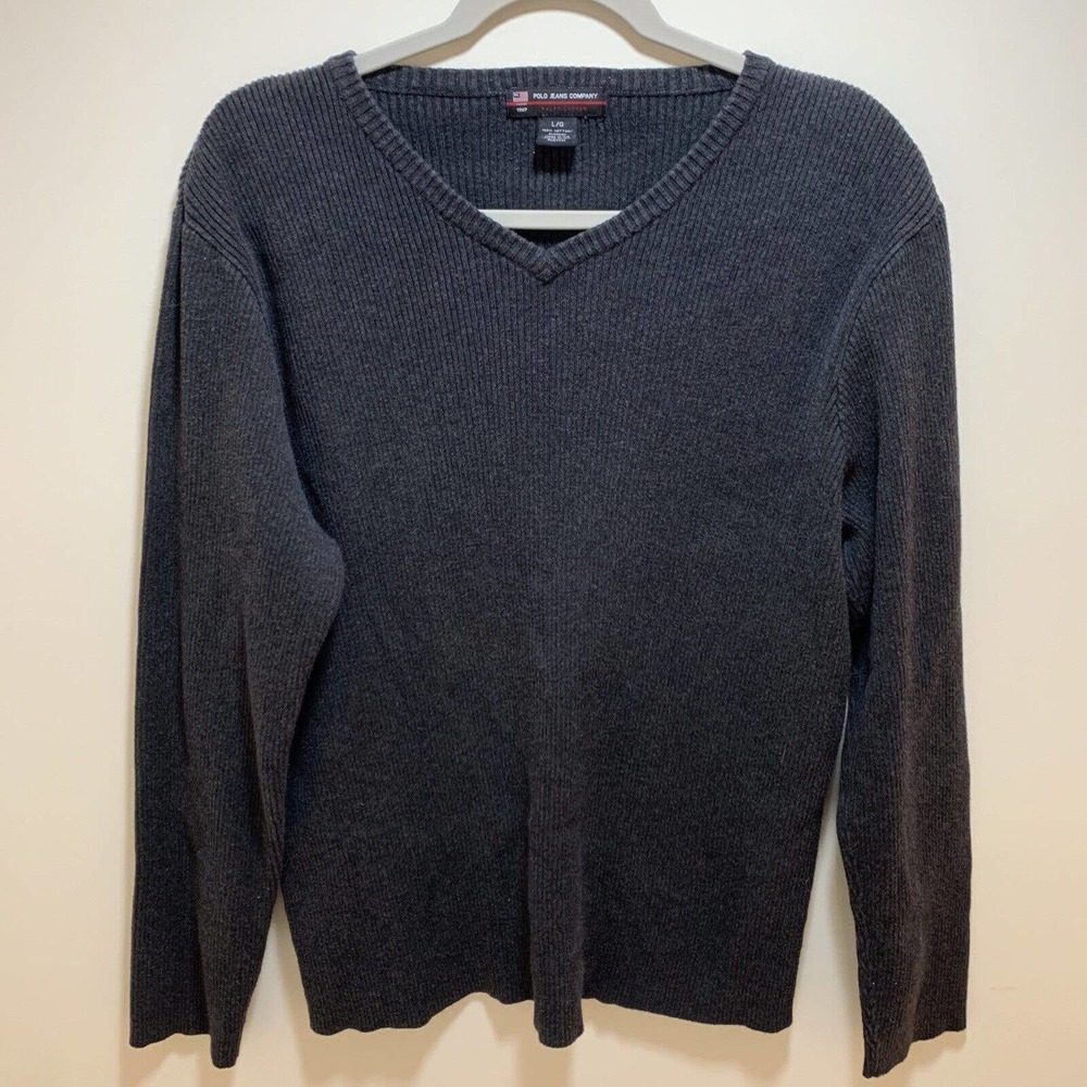 Polo Jeans Company by Ralph Lauren grey pullover sweater men’s Large